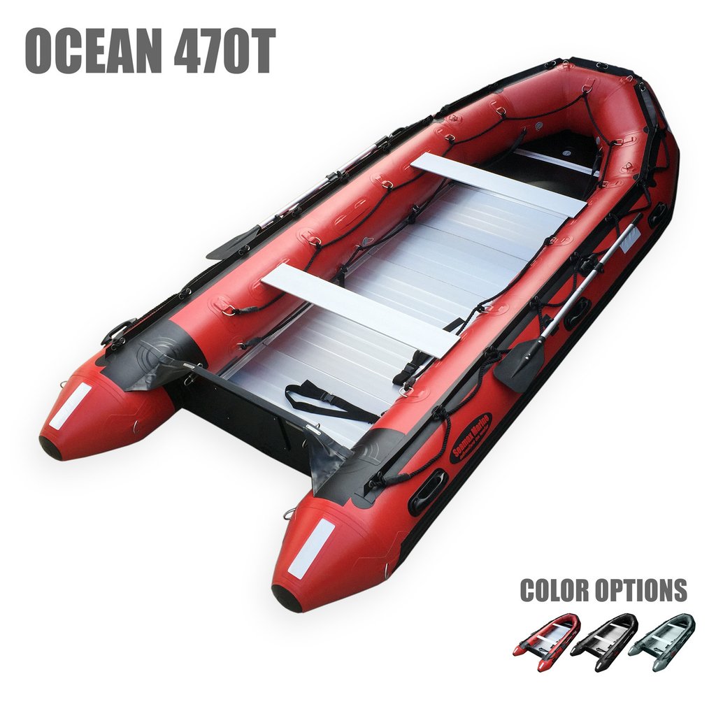Seamax Ocean470T 15.5 Feet Commercial Grade Inflatable Boat Max 12 Passengers and 40HP Rated