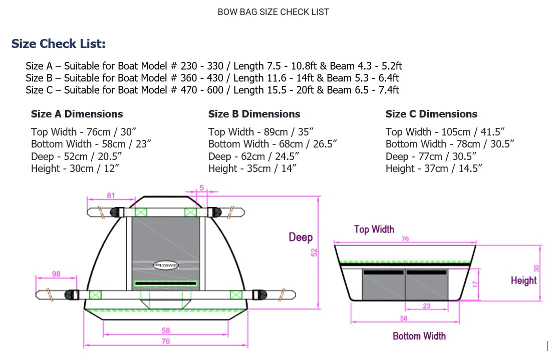 boat-bag-size checklist